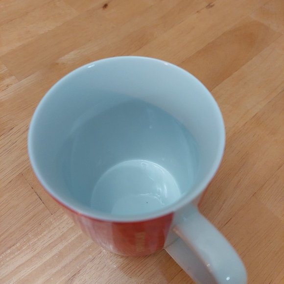 2013 Starbucks holiday ceramic mug poinsettia and snowflake 11 fl oz - Picture 5 of 8